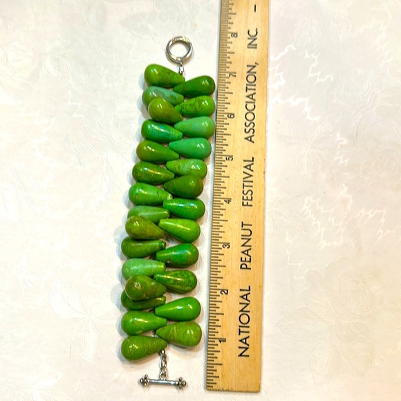 Barse Vintage Gaspeite Statement Teardrop Bracelet 8” in length 138.41 grams🔥🔥 - Picture 9 of 15